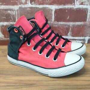 Converse Chuck Taylor Shoes Girls Size 2 Slip On High Tops  Pink Denim All Star